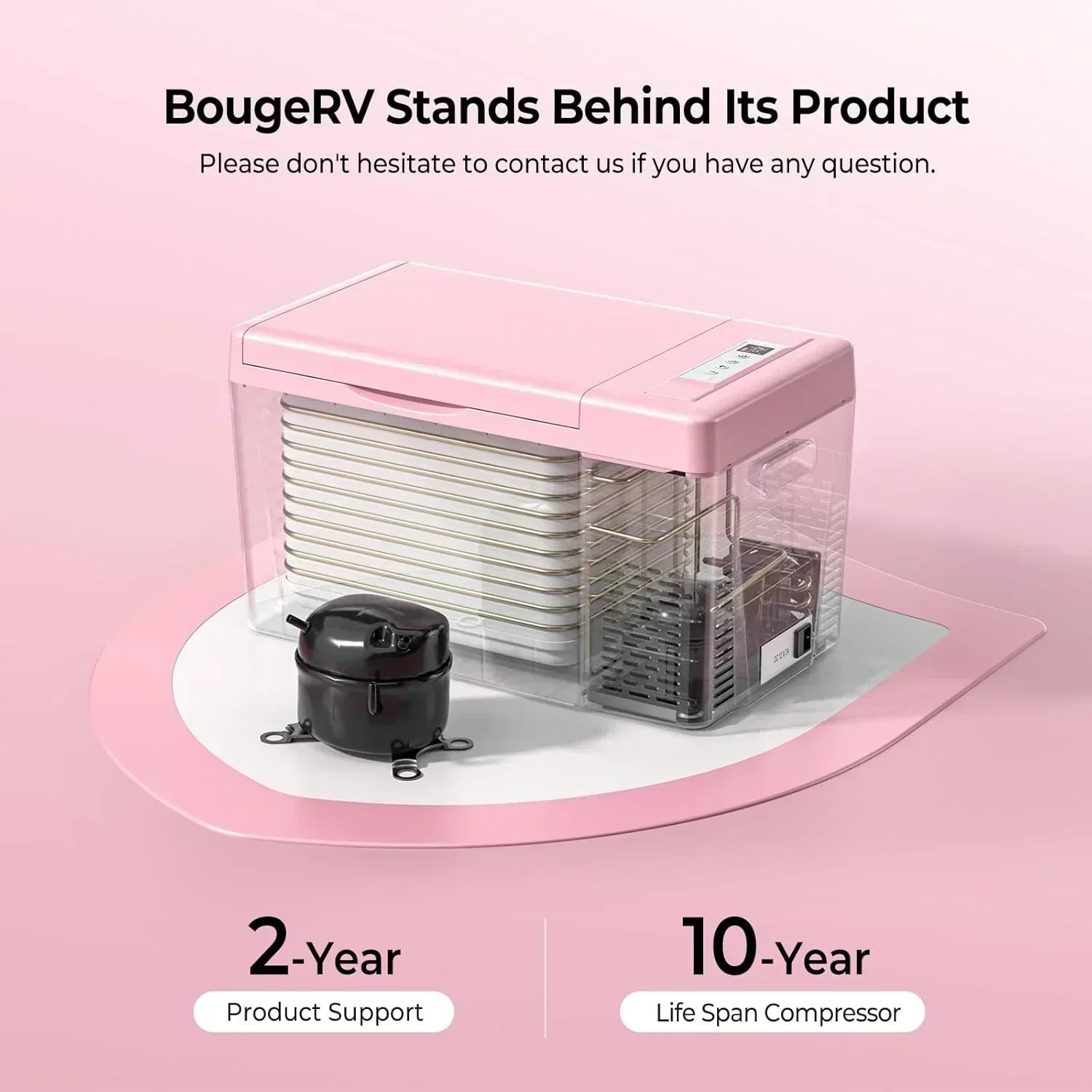 BougeRV 12 Volt Refrigerator 12V Car Fridge 23 Quart Portable Freezer Compressor Cooler wourant