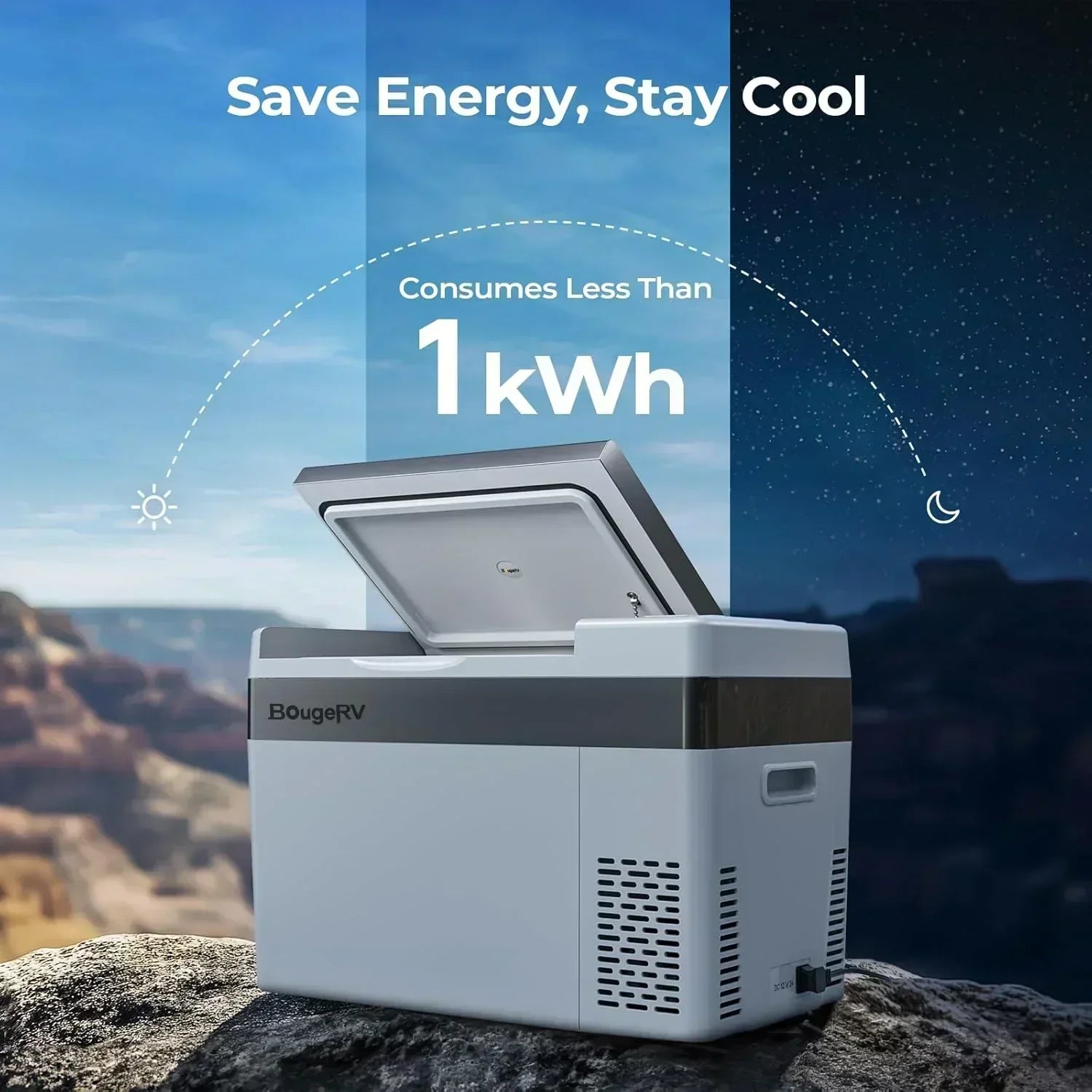 BougeRV 12 Volt Refrigerator 12V Car Fridge 23 Quart Portable Freezer Compressor Cooler wourant