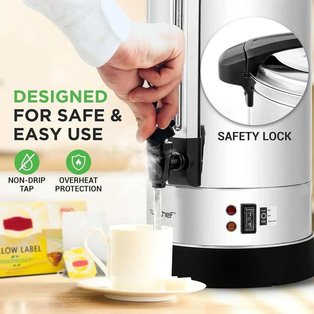 NutriChef Water Heater and Hot Water Dispenser 8L Electric Beverage Dispenser wourant