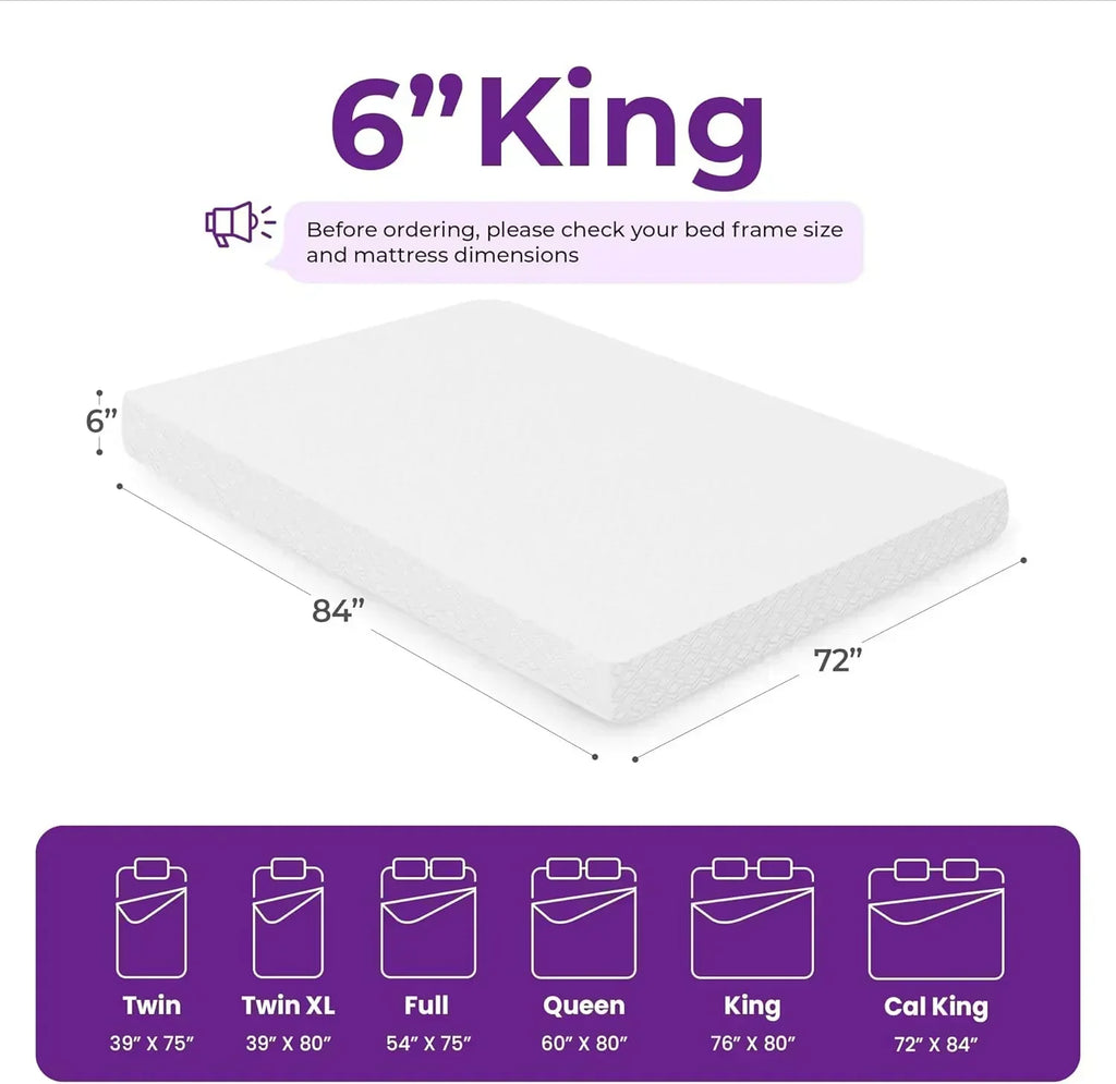 GAESTE 8-inch Fully Cooling Gel Memory Foam Mattress Mattress-in-a-Box wourant