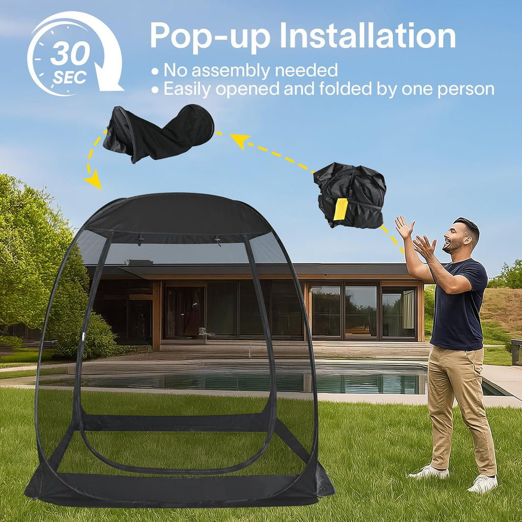 Screen gazebo sleeps 6-10-15 people Igloo-style canopy tent mosquito net on the sides Perfect wourant