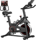 CURSOR FITNESS Exercise Bike Stationary Bikes 300 LBS Capacity Workout Bike Silent Belt Drive wourant