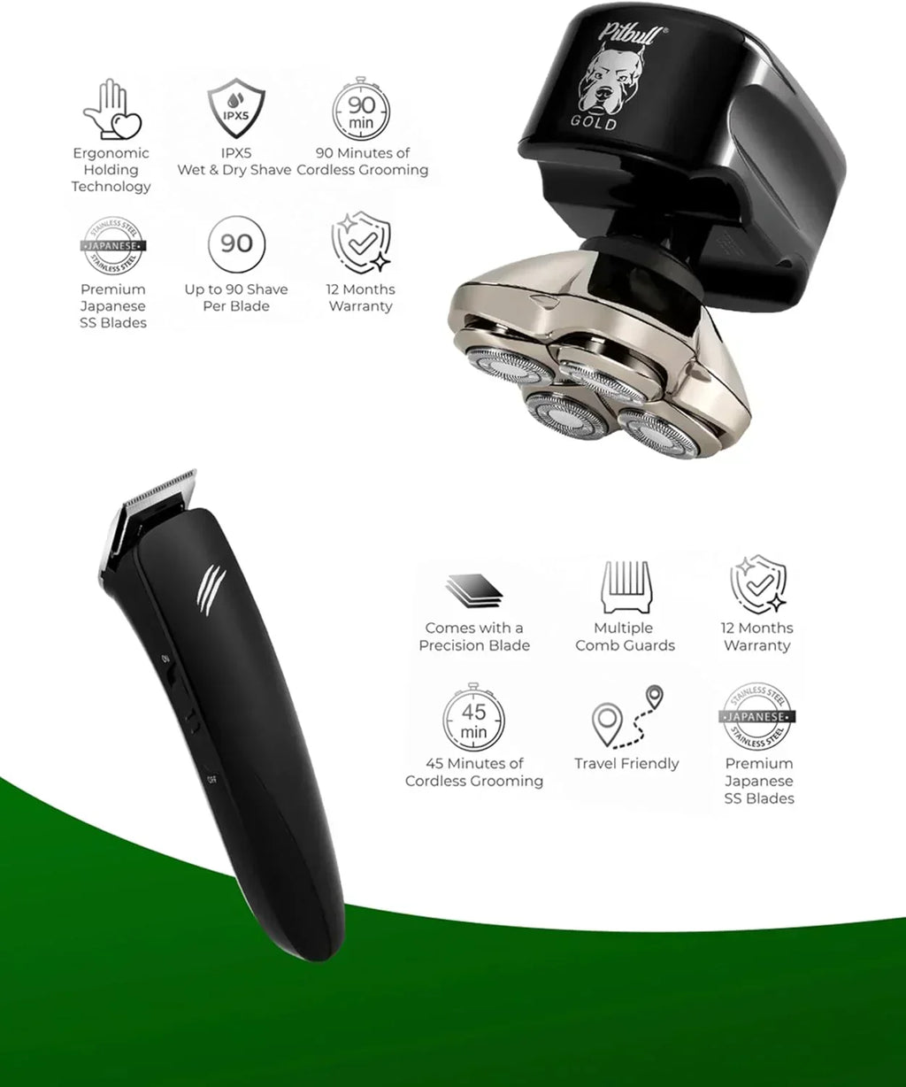 Pitbull Gold PRO Electric Head and Face Shaver wourant