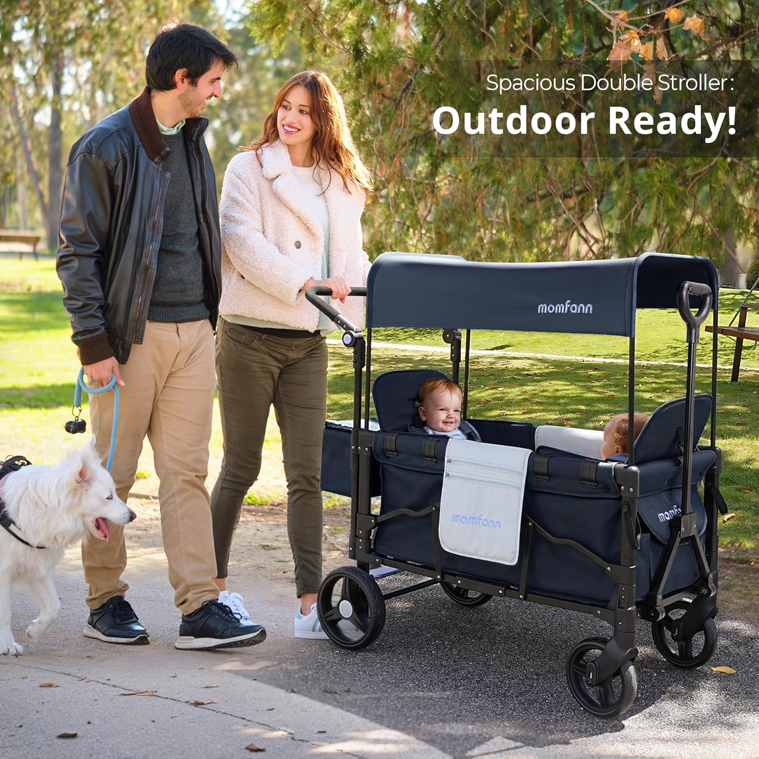 Stroller Wagon for Kids Wagon Stroller Toddlers 2 Seaters All-Terrain Baby Wagon Outdoor wourant