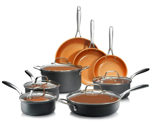 13 Pc Ceramic Pots and Pans Set Nonstick Kitchen Cookware Sets Ceramic Cookware Set wourant