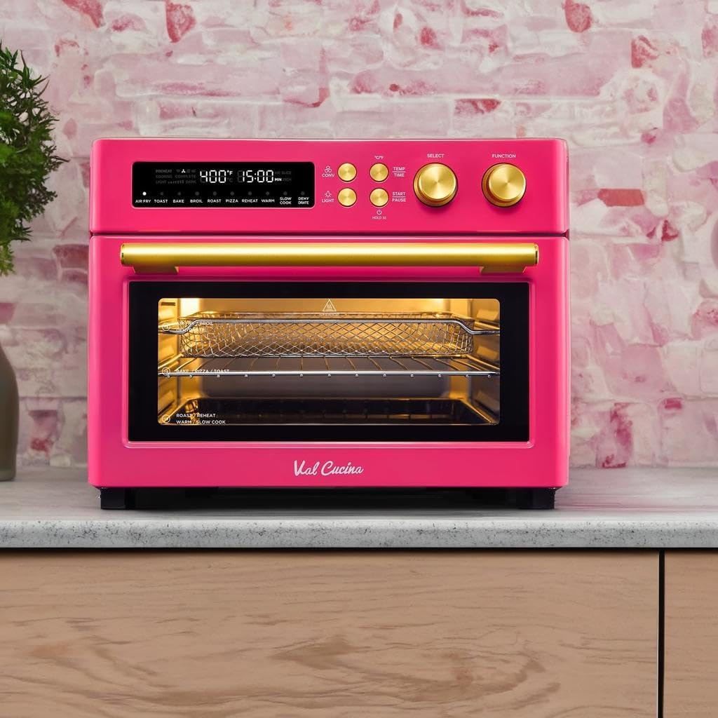 Infrared Heating Air Fryer Toaster Oven, Extra Large Countertop Convection Oven 10-in-1 Combo, 6-Slice Toast, Enamel Baking Pan Easy Clean with Recipe Book, Black Matte Stainless Steel wourant