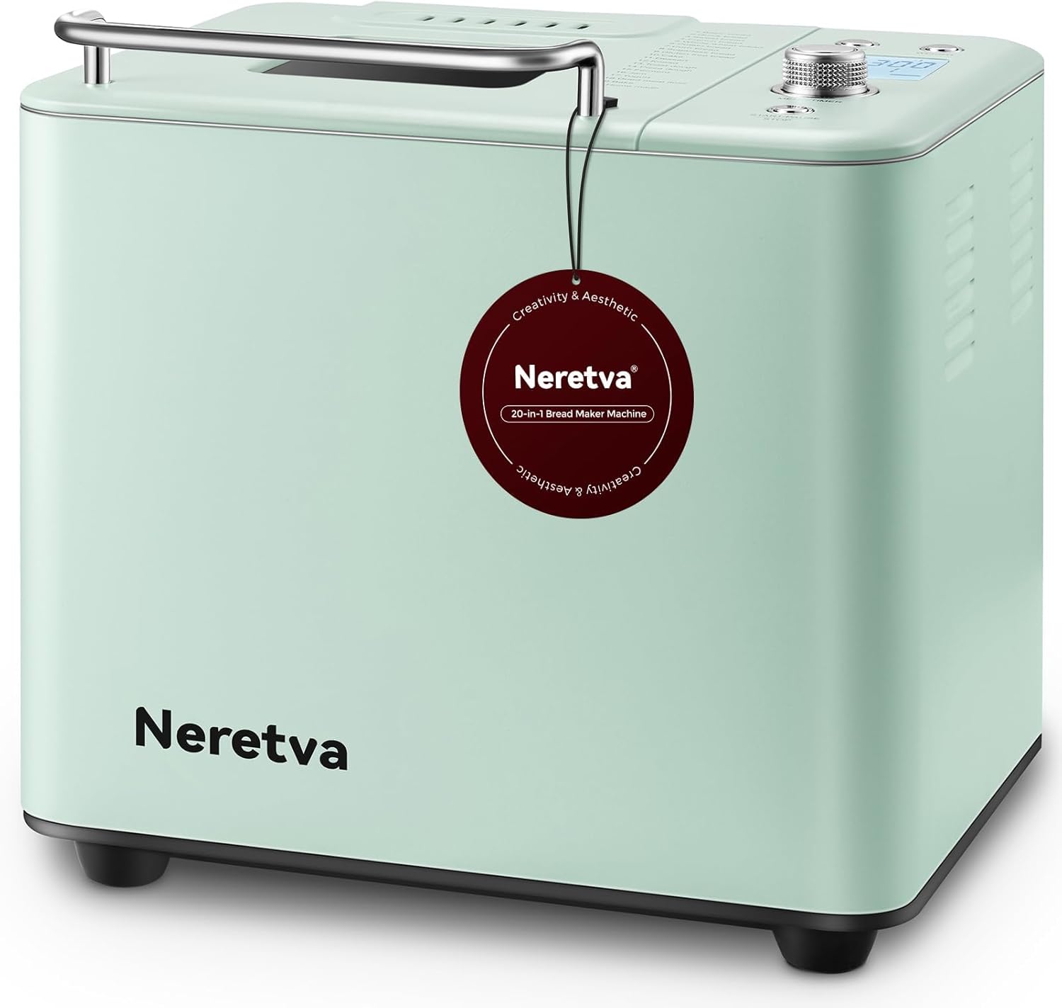 Neretva Bread Maker, 20-in-1 2LB Bread Maker Dual Heater Bread Maker Automatic with Non-Stick Ceramic Pan wourant