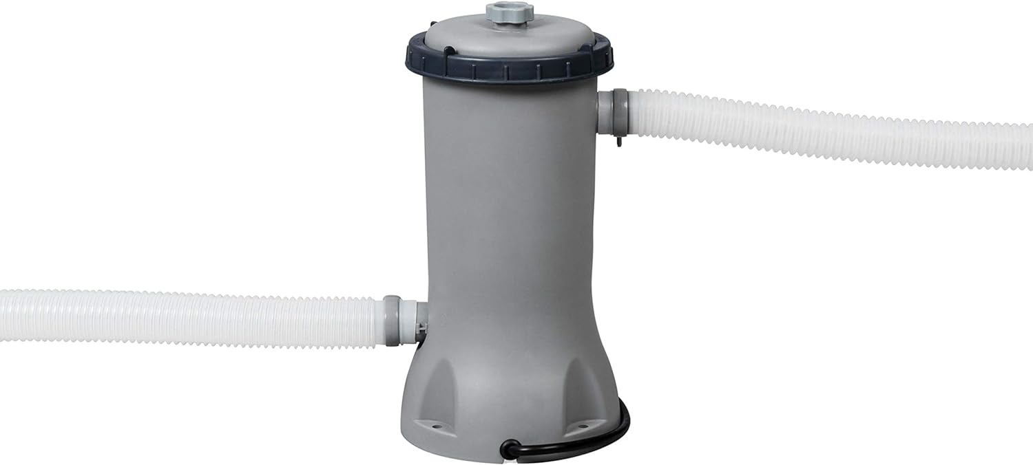 Power Steel 14' x 8'2" x 39.5" Oval Above Ground Pool Set | Includes 530gal Filter Pump, Ladder, ChemConnect Dispener wourant