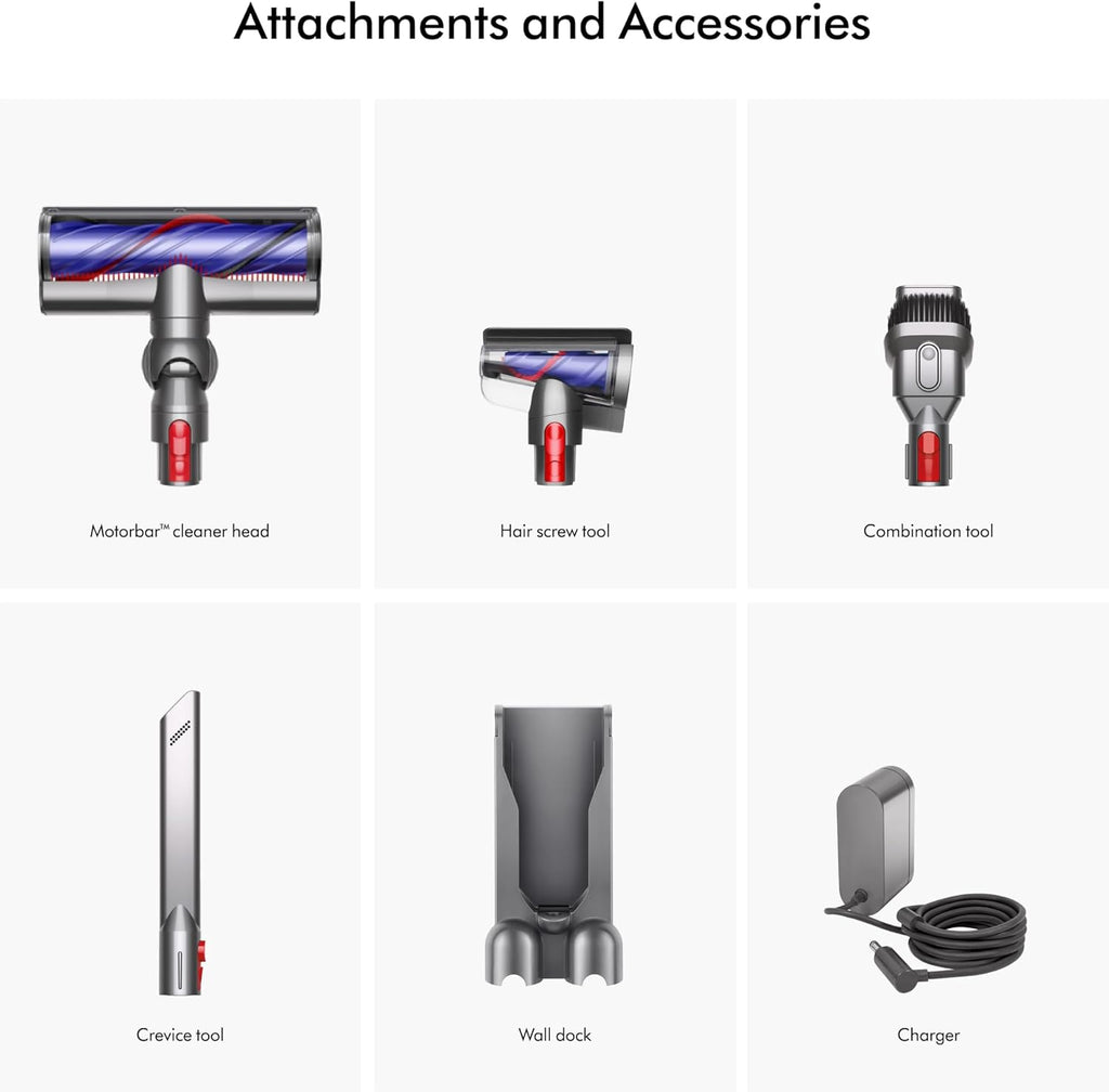 Dyson V8 Cordless Vacuum, Cleans Hard Floors and Carpets, Detangles, Converts to Handheld, 115AW, 2 Power Modes, Up to 40 Minutes¹ woonhhop