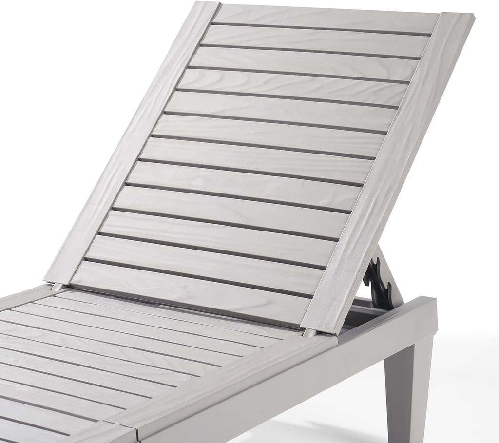 Patio Chairs - Black Chaise Lounge Chair Outdoor 5-Position Adjustable Sun Tanning Chair Waterproof Pool Lounge Chairs Set of 2 Reclining Lawn Chair, Lightweight Outdoor Lounge Chairs wourant