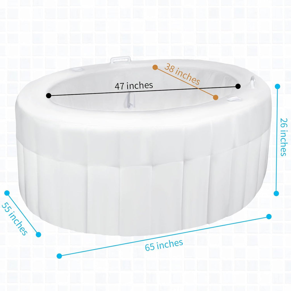 1 Set Birth Pool with Liner Including 1 Inflatable Home Birthing Pool 1 Liner Birthing Tub White Water Birth Tub for Labor Expectant Mothers Doula Midwife Supplies 65 L x 55 W x 26 H woonhhop