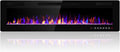 36 Inch Electric Fireplace Insert Ultra Thin Recessed Wall Mounted Fireplace Heater wourant