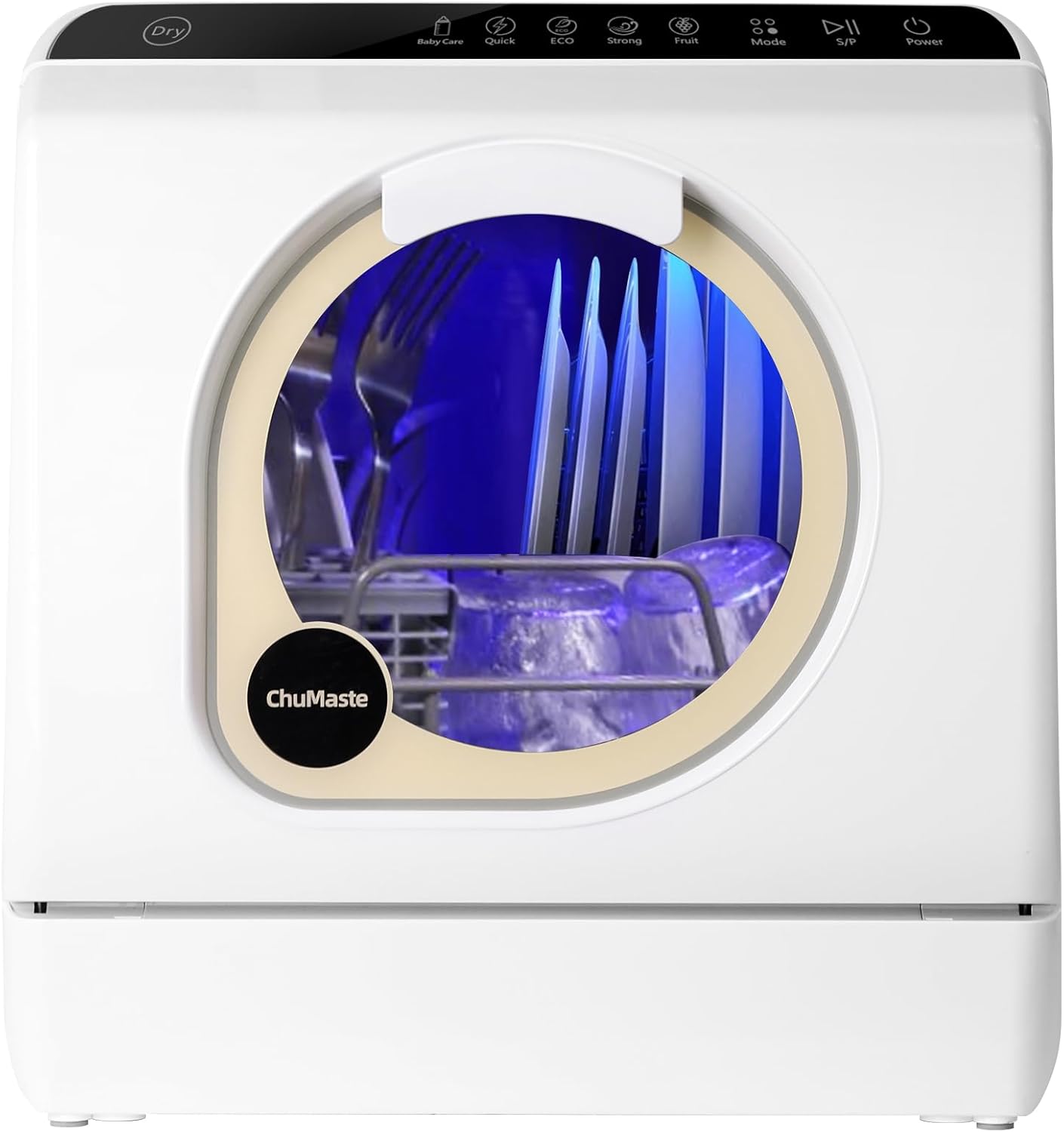 Mini countertop dishwasher. Compact dishwasher with drying function. Double spray arms. Portable countertop dishwasher wourant