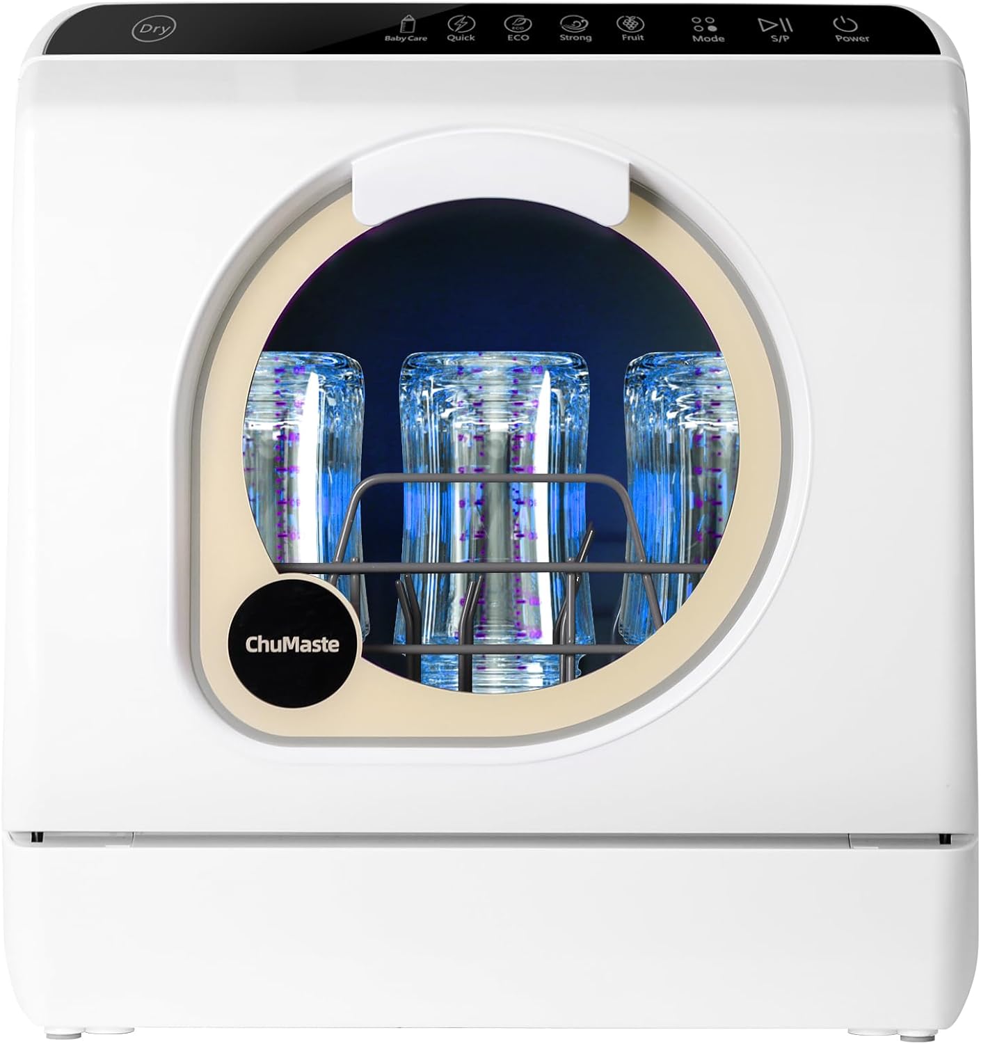 Mini countertop dishwasher. Compact dishwasher with drying function. Double spray arms. Portable countertop dishwasher wourant