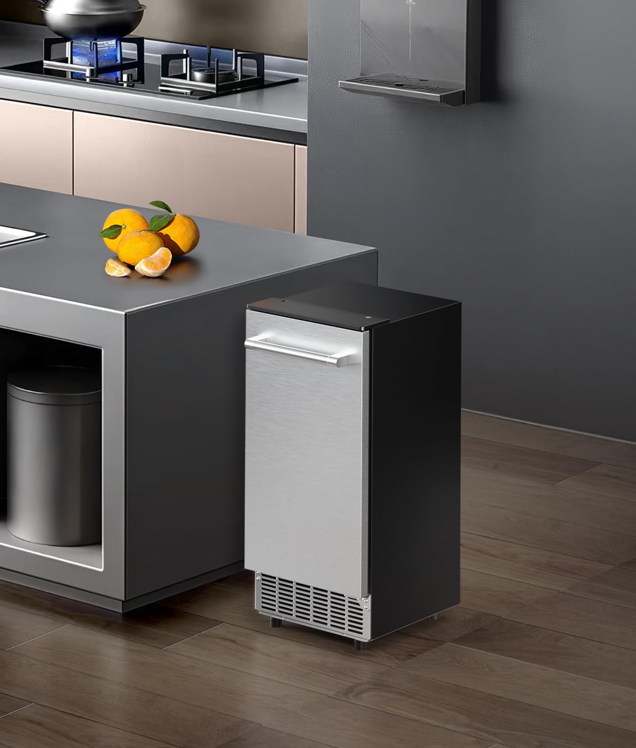 ecozy Portable Ice Maker Countertop, 9 Cubes Ready in 6 Mins, 26 lbs in 24 Hours, Self-Cleaning Machine wourant