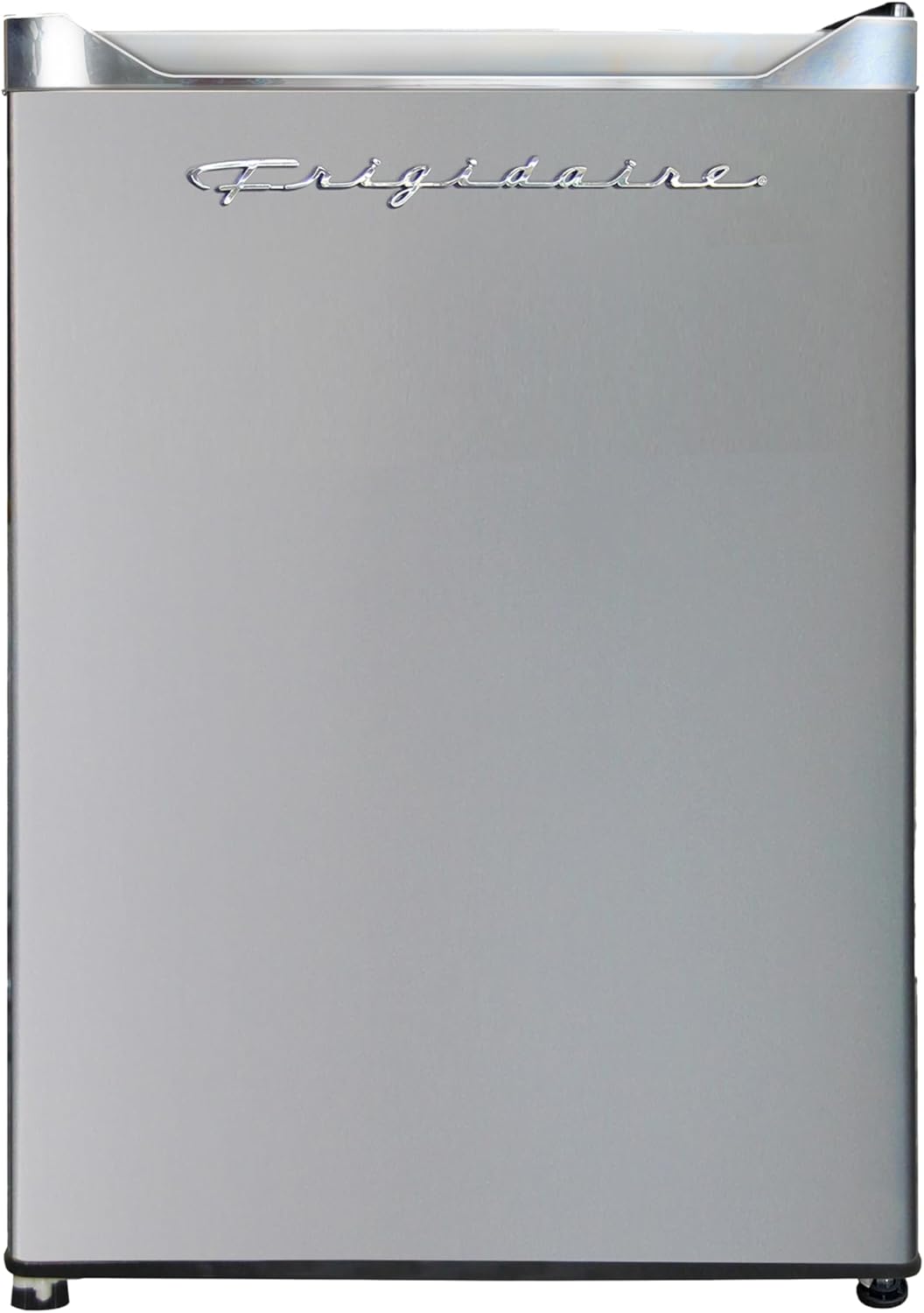 Frigidaire Upright Freezer, 6.5 cu. ft., Deep Freeze, Vinyl Coated Metal with Wire Shelving, Compact for Kitchen, RV, Dorm, Cabin, and Trailer, Platinum Design Series, Silver - 21D x 23W x 56H wourant