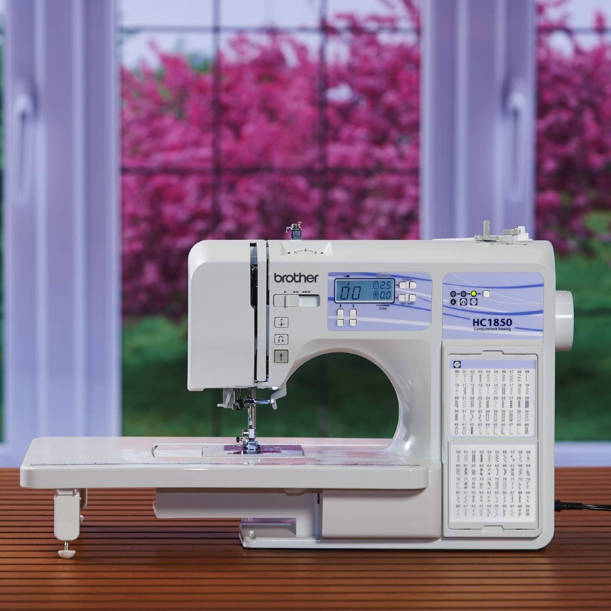Brother HC1850 sewing and quilting machine, 185 built-in stitches, LCD display wourant