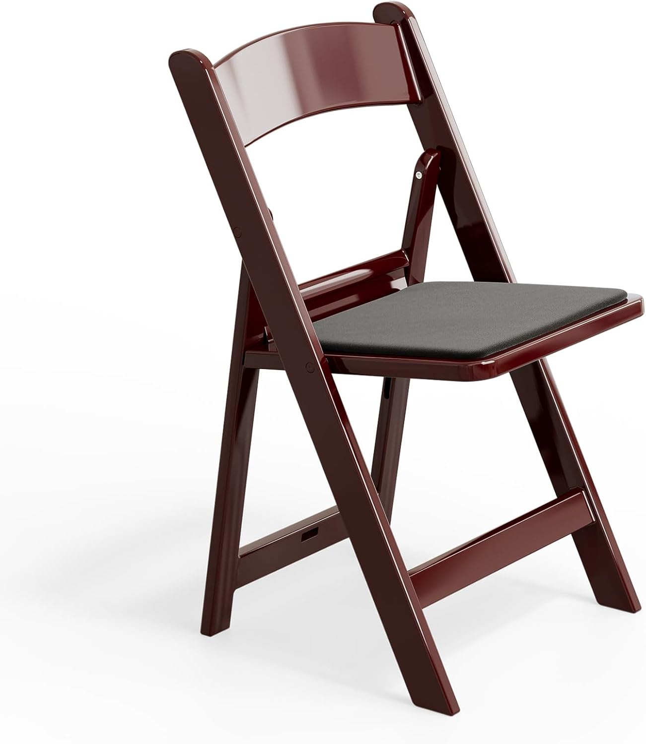 VINGLI Resin Folding Chair with Cushion Foldable Plastic Chair with Comfortable Cushioned Seat wourant