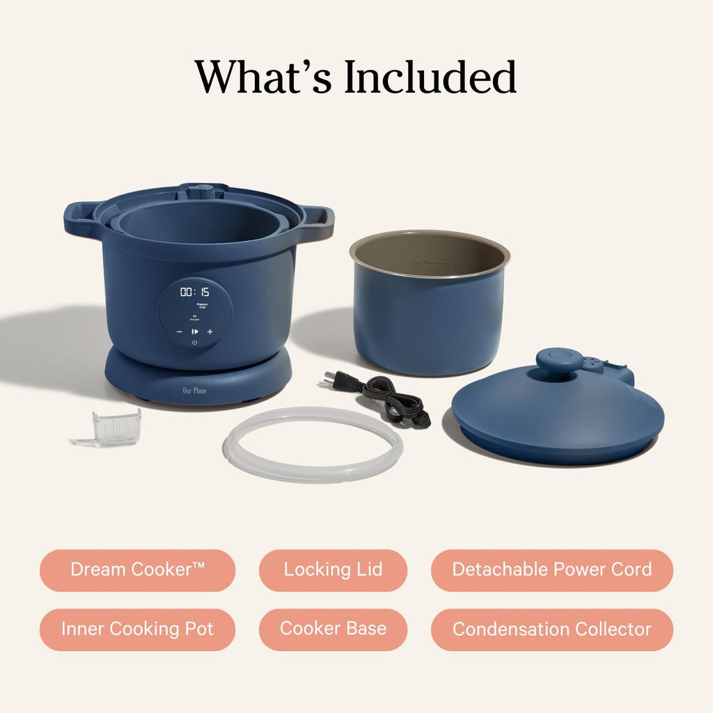 Our Place Dream Cooker | 6-quart Multicooker | 4 Versatile Modes | Pressure Cook, Slow Cook, Sear & Saute, Keep Warm | Hands-Free Steam Release | Tailored Control Panel | Steam wourant