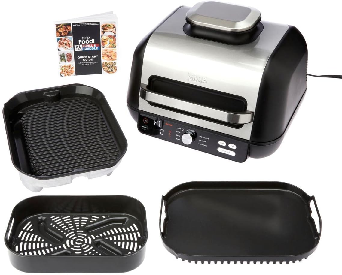 Ninja Foodi Smart XL 6-in-1 Indoor Grill with Air Fry, Bake, Roast, Broil, and Dehydrate, Smart Thermometer wourant