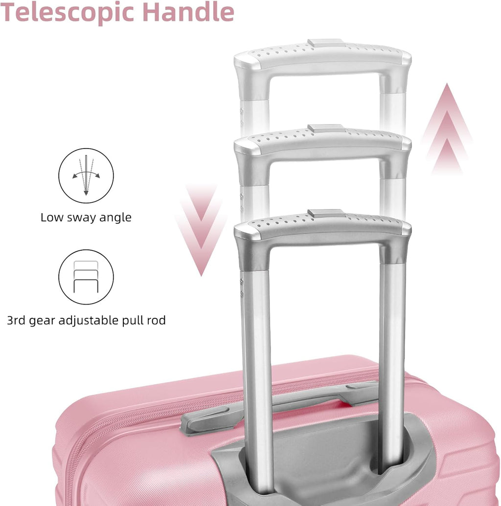 Luggage 6-piece hardshell expandable suitcase lightweight travel carry-on luggage set wourant