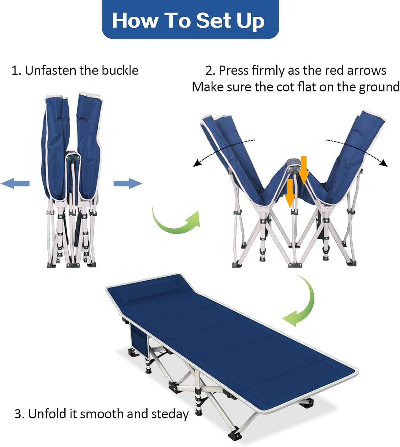 2 Pack Camping Cot with Mattress Comfortable Sleeping Cot Camping Cots for Adults 2 Person Folding Cot Heavy Duty Cots for Sleeping with Carry Bag Outdoor Indoor Home Vacation wourant
