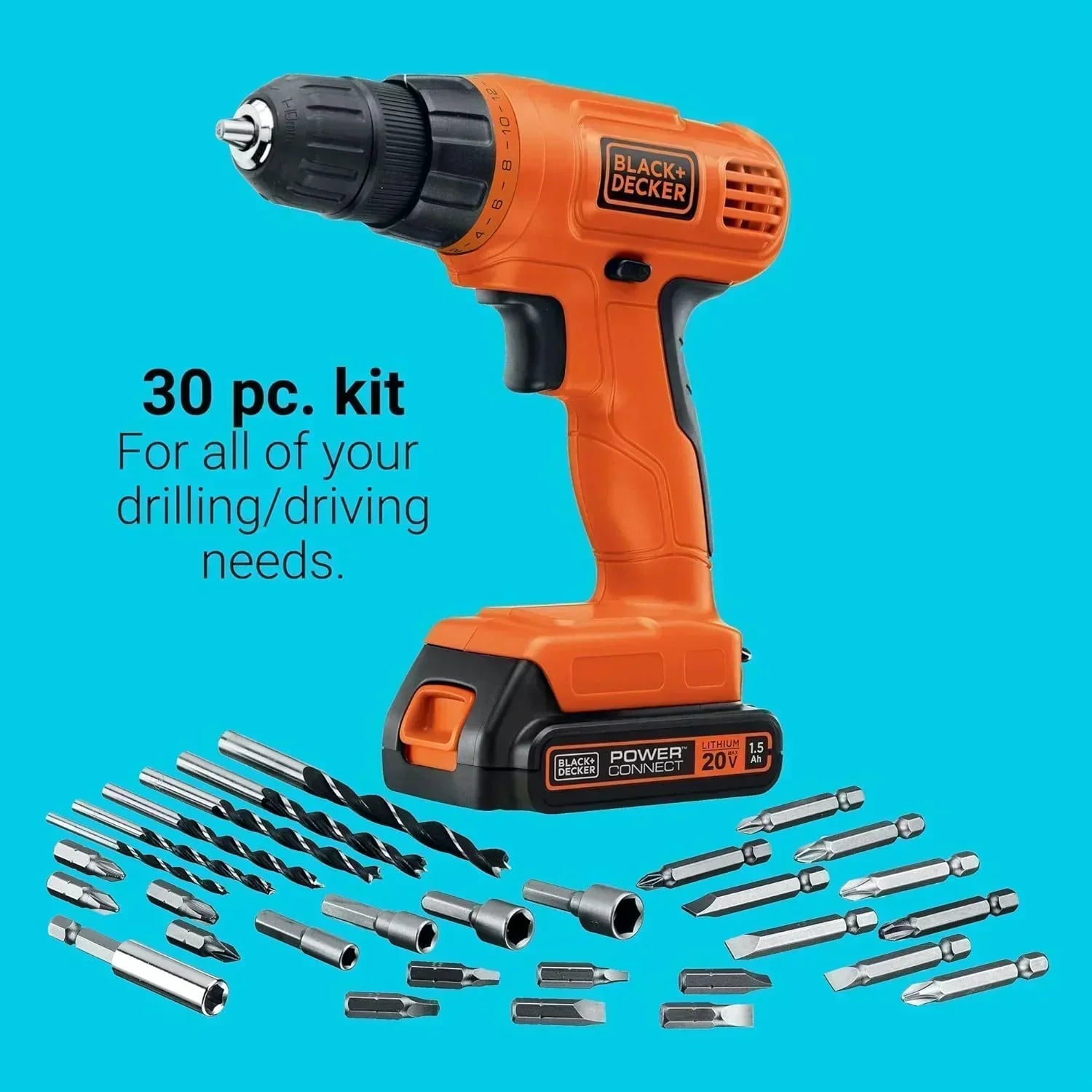 BLACK+DECKER 20V MAX POWERCONNECT Power Drill Cordless Drill Driver Electric Screwdriver wourant