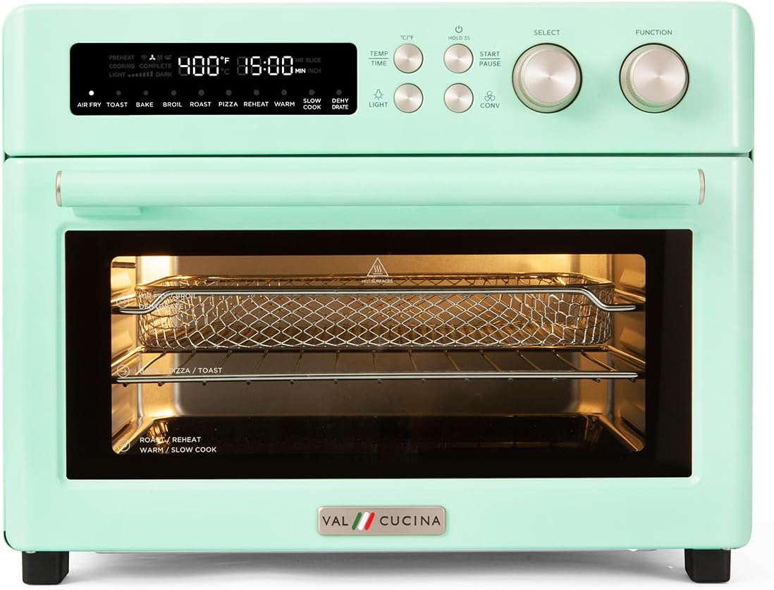 Infrared Heating Air Fryer Toaster Oven, Extra Large Countertop Convection Oven 10-in-1 Combo, 6-Slice Toast, Enamel Baking Pan Easy Clean with Recipe Book, Black Matte Stainless Steel wourant