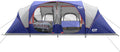 CAMPROS CP Tent 12-Person-Camping-Tents,3 Room Family Tents,Waterproof Windproof Family Tent with Top Rainfly,6 Large Mesh Windows,Double Layer,Easy Set Up, Portable with Carry Bag-20' x 9' x 72"(H) wourant