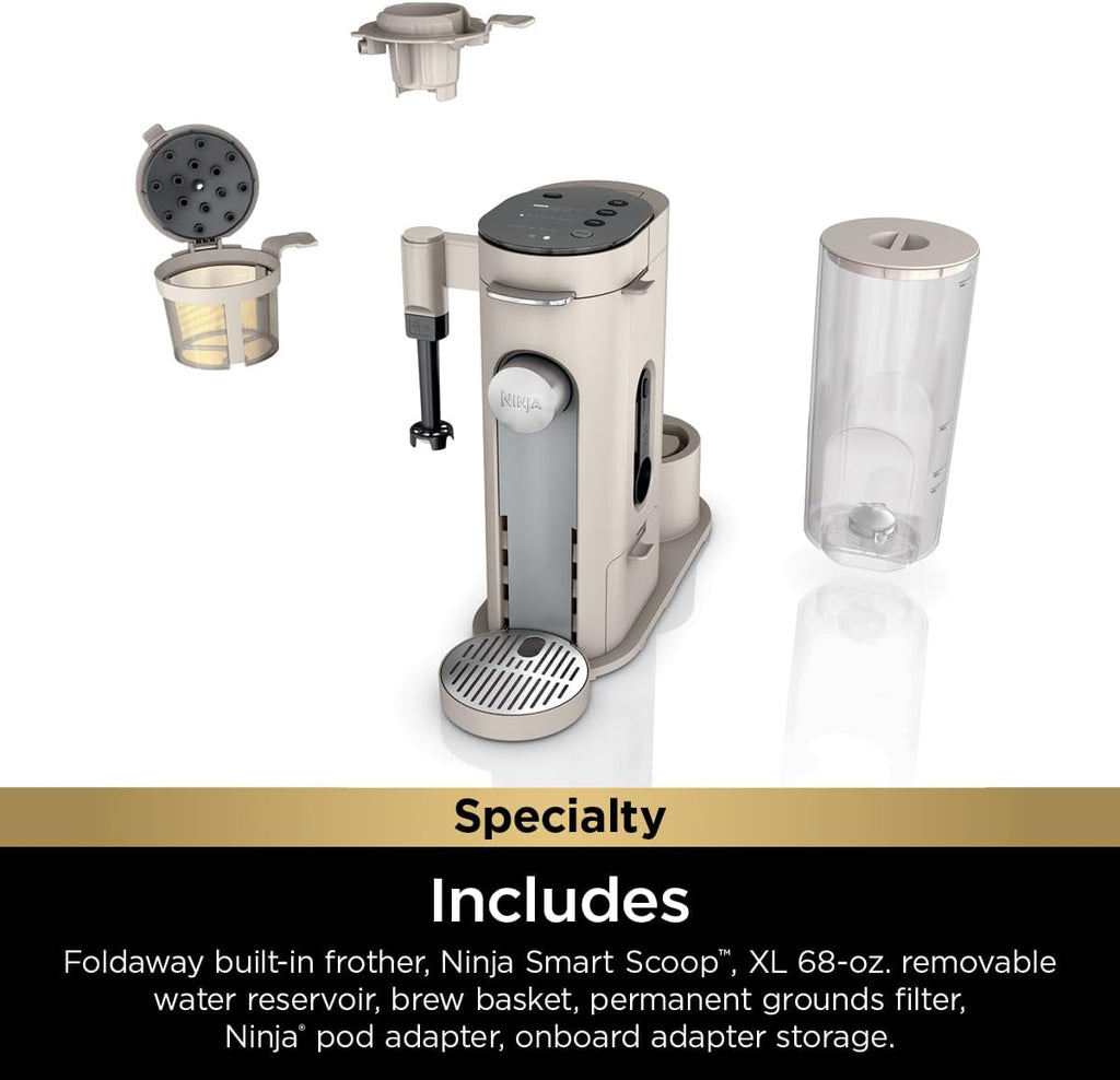 Ninja Pod & Grounds Single-Serve Coffee Maker 56-oz. Reservoir Stone PB051ST wourant