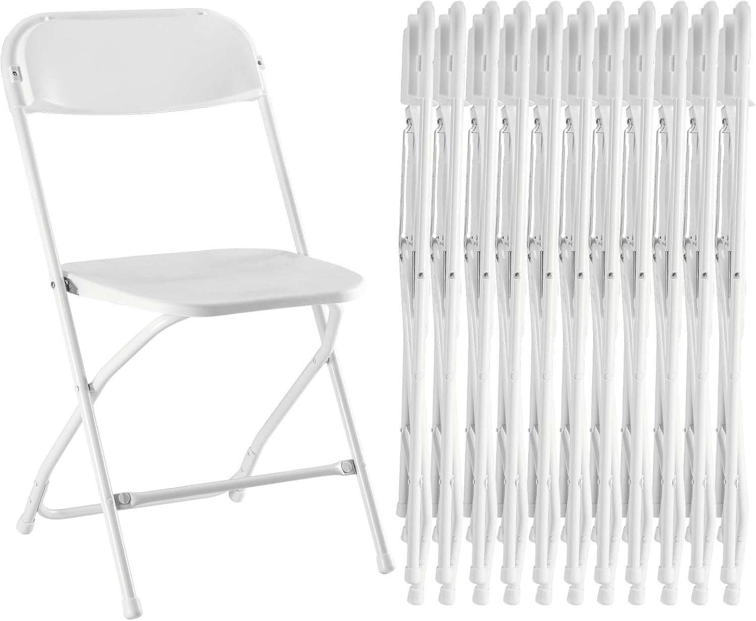 Sweetcrispy Folding Chair 12 Pack, Leather Padded Folding Chairs, Sturdy Metal Foldable Chairs wourant
