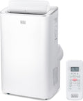 BLACK+DECKER Smart Portable Air Conditioner,12,000 BTU, for Rooms Up To 550 Sq. Ft., Portable AC with Inverter Compressor & Window Kit, BPACT08NM, White woonhhop