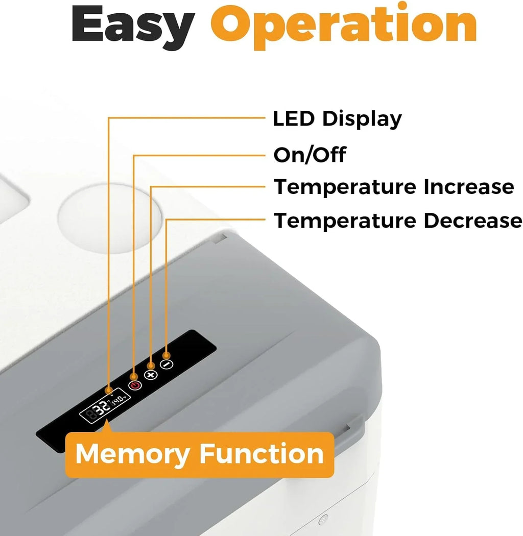 12V Refrigerator 21 Quart Portable Freezer 50 Hours Keep Cool Electric Cooler Car Refrigerator wourant