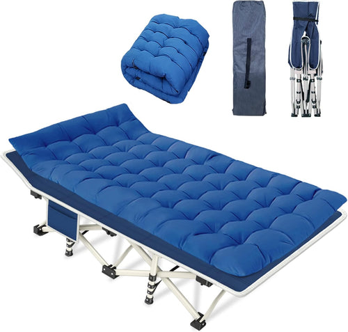 2-pack camping cots with mattresses, comfortable sleeping beds, adult camping cots, 2-person folding beds, heavy-duty sleeping beds wourant