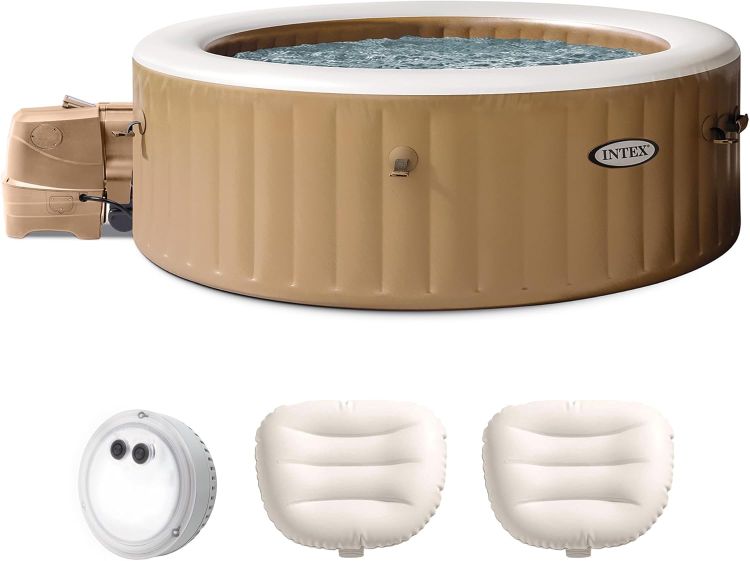INTEX 28431EP PureSpa Plus Bubble Massage Inflatable Spa Set: Includes Energy wourant