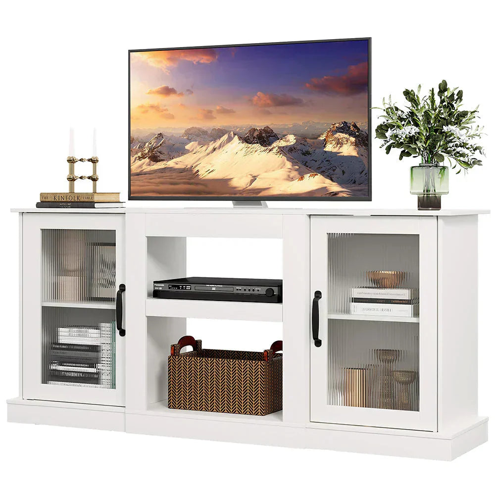 Fireplace TV Stand for 65" TV Entertainment Center with 18 Inch Electric Fireplace wourant