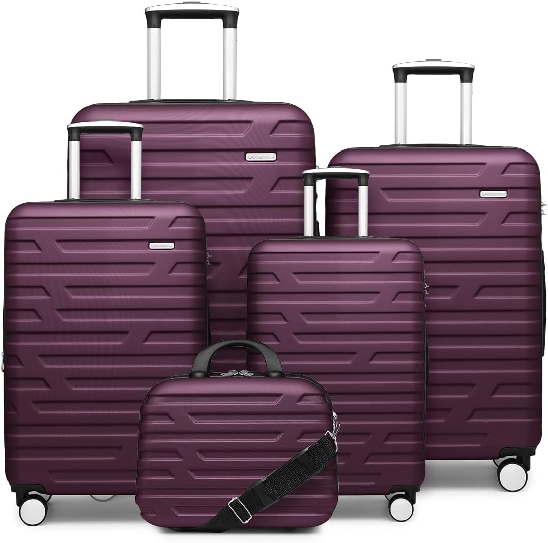 Luggage 6-piece hardshell expandable suitcase lightweight travel carry-on luggage set wourant
