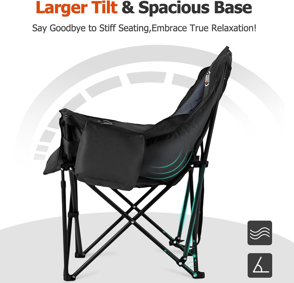 Extra Large Double Camping Chair - 2 Person Comfortable Sofa Chair Adult Loveseat - Heavy Duty Lawn Chair wourant