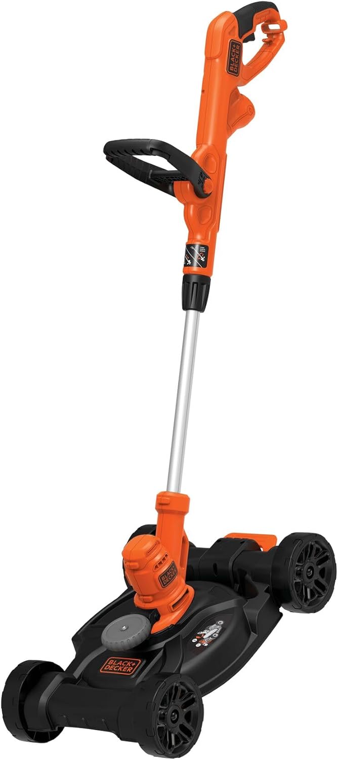 BLACK+DECKER 3-in-1 Corded Lawn Mower, String Trimmer & Edger, 12-Inch (BESTA512CM) wourant