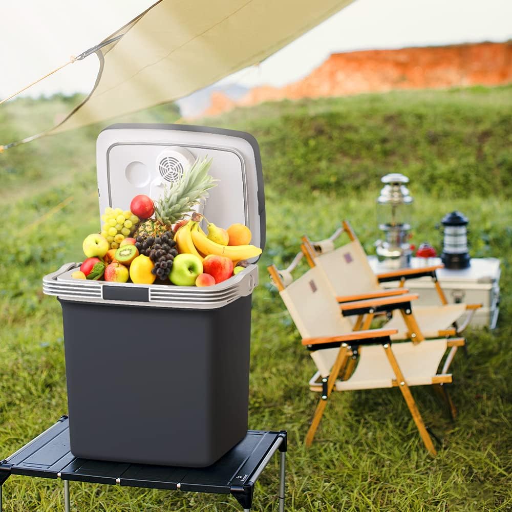 Electric Cooler & Warmer28QT/26L Portable Car Fridge Car Cooler Plug in Electric Car Coolers wourant