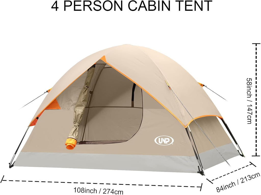 Camping Tent 2/3/4/6 Person Dome Tent Portable Camping Tent for Outdoor and Backpacking Beach wourant