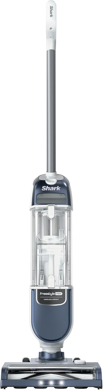 Shark Freestyle Max Cordless Upright Vacuum, Multi-Surface Cleaning, Lightweight, Easy Maintenance, with Large Dust Cup and 2-Speed Brushroll, LED Headlights, Nordic Blue, SV2002 woonhhop