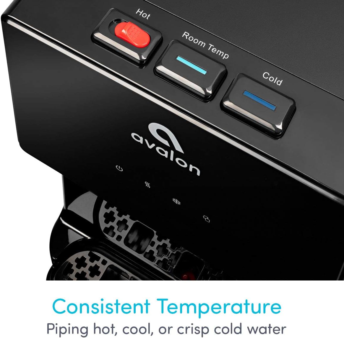 Avalon Bottom Loading Water Cooler Water Dispenser with BioGuard- 3 Temperature Settings - Hot, Cold & Room Water, Durable Stainless Steel Construction, Anti-Microbial Coating- UL Listed wourant
