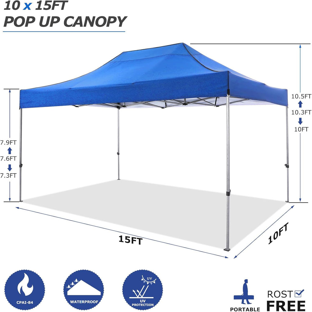 COBIZI 10x20 Heavy Duty Pop up Canopy Tent with 6 sidewalls Easy Up Commercial Outdoor Canopy Wedding Party Tents for Parties All Season Wind & Waterproof Gazebo with Roller Bag,Black(Frame Thickened) wourant