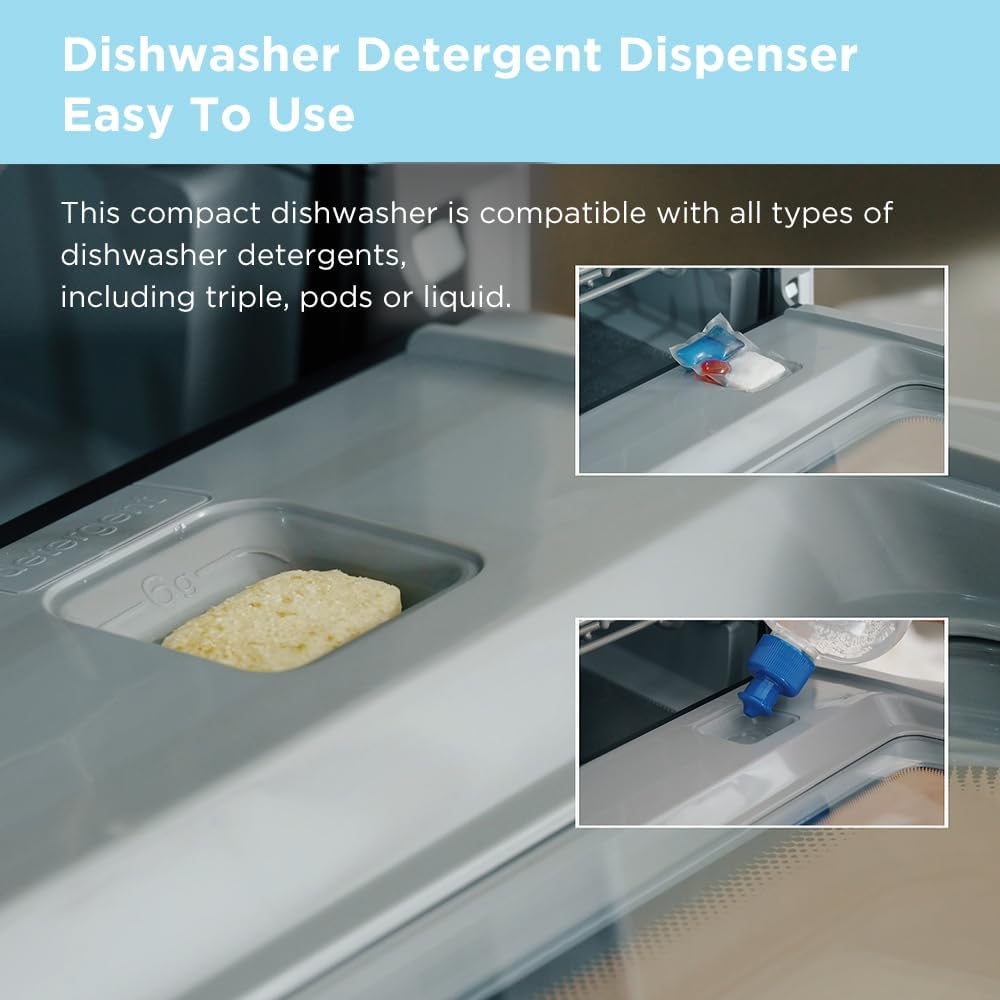 COMFEE' Portable Mini Dishwasher Countertop with 5L Built-in Water Tank wourant
