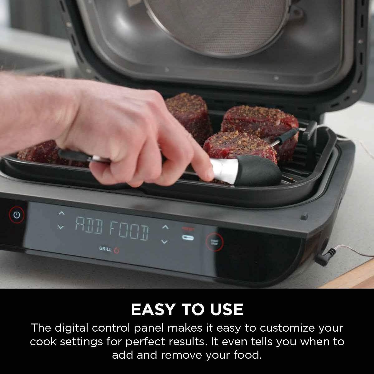 Ninja Foodi Smart XL 6-in-1 Indoor Grill with Air Fry, Bake, Roast, Broil, and Dehydrate, Smart Thermometer wourant