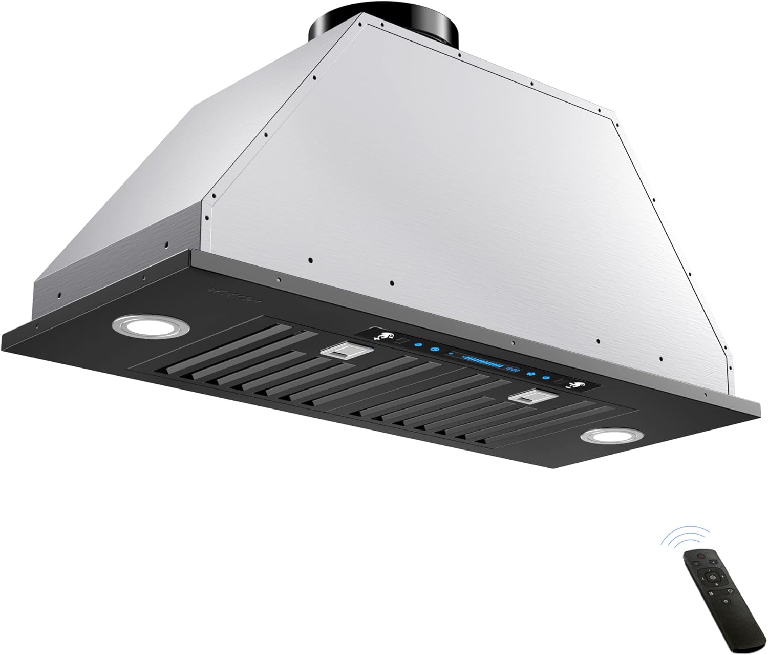 IKTCH 30" Built-in/Plug-in Range Hood 900 CFM, Ducted/Ductless Convertible Ducted, Stainless Steel Kitchen Range Hood wourant