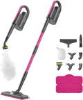 7-in-1 Steam Mop Dual-Rod Design with Detachable Handheld Steamer for Walls, Grouts, Hard Floors, Tiles, includes Multi-purpose Accessories and Washable Microfiber Pads wourant