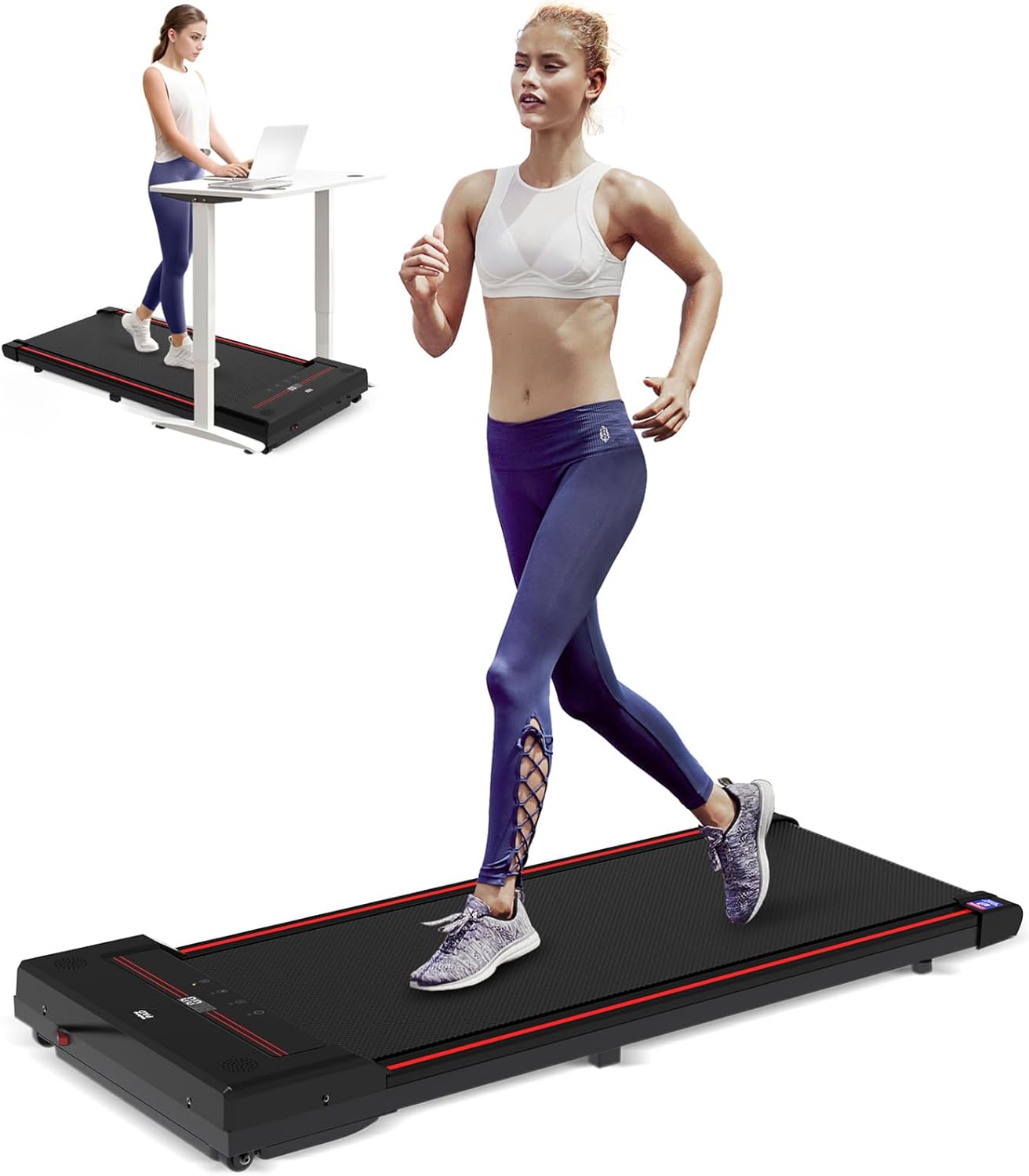Sperax Walking Vibration Pad with APP, 3 in 1 Under Desk Treadmill, 2.5HP Low Noise Walking Treadmill Pad with Remote Control,Portable Treadmills for Home Office wourant