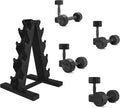 CAP Barbell Rubber Coated Dumbbell Weight Set with Vertical Rack | 100 lb, 150 lb, and 210 lb Options wourant